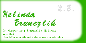 melinda brunczlik business card